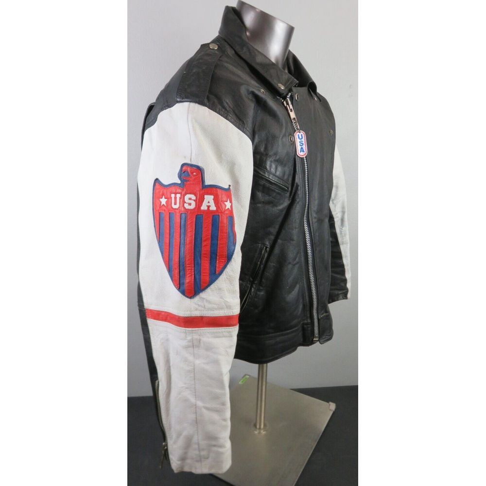 Vintage Black and White Bomber Jacket - Picture 7 of 16